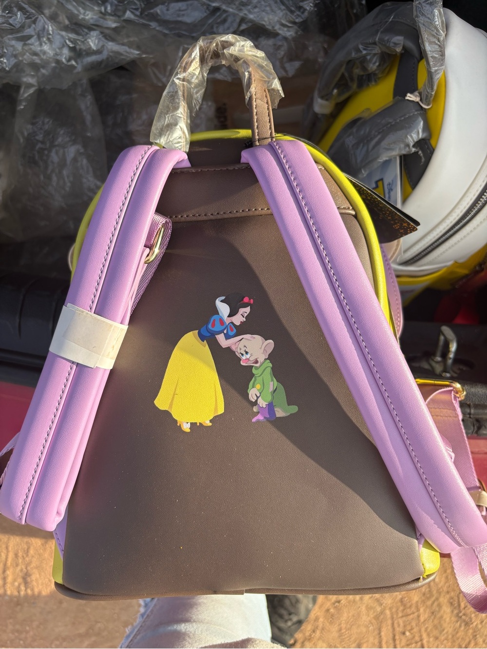 Disney Dopey Mini Backpack - Lime Green & Lavender - Picture 3 of 4